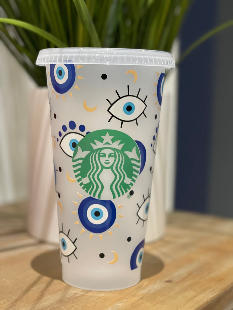 Evil Eye DOG MOM Starbucks Cup