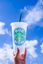 DOG MOM Starbucks Cup - BLUE