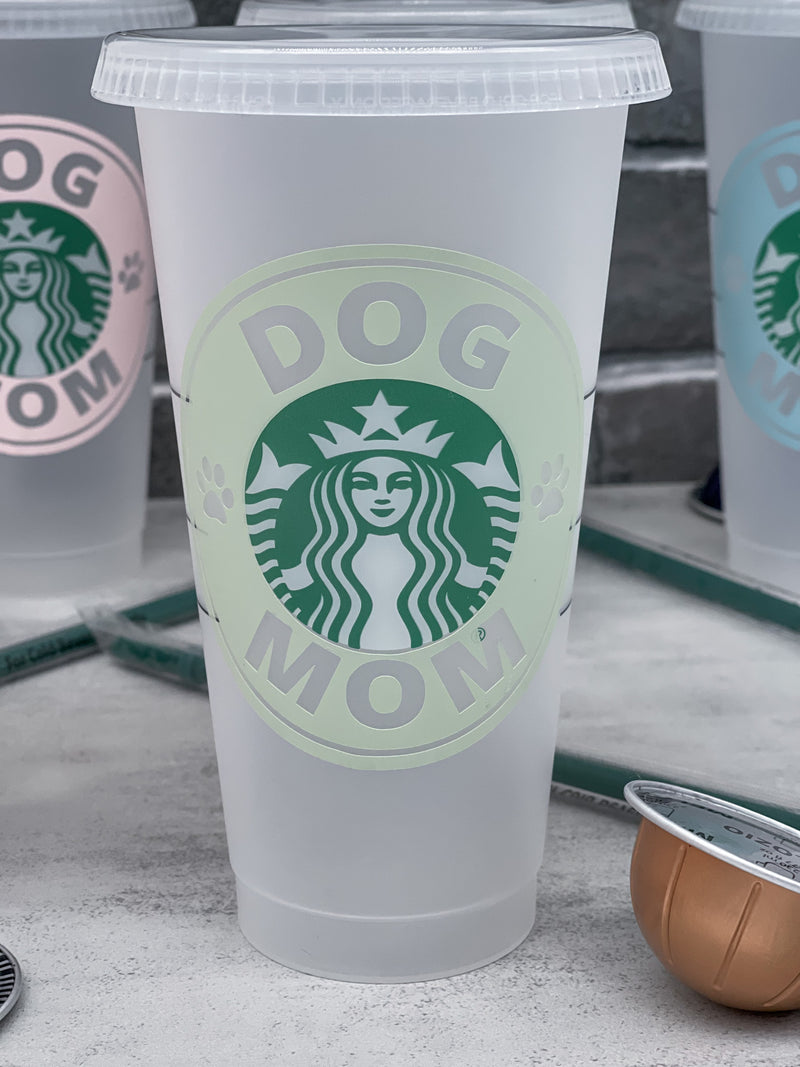 DOG MOM Starbucks Cup -  SOFT GREEN
