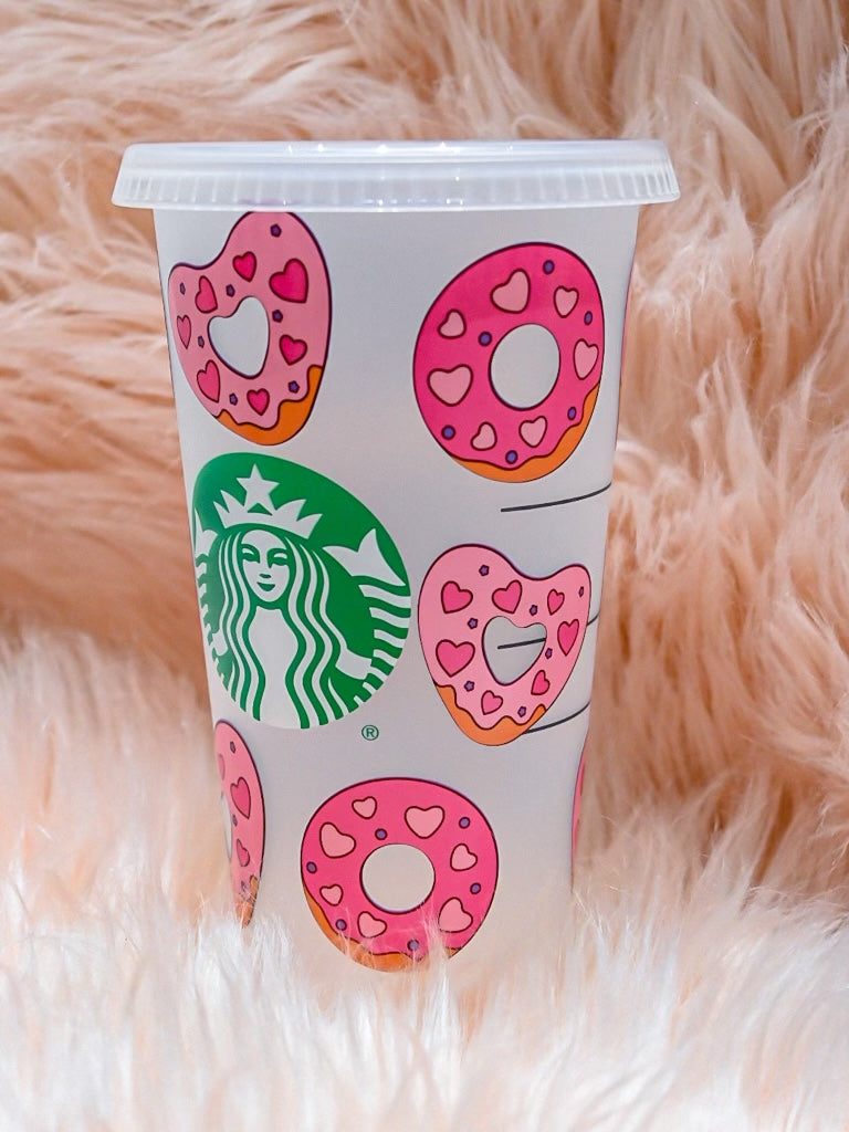 Starbucks Cup - Love Donuts Valentine