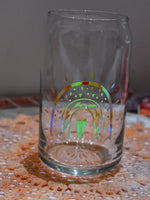 Valentine Rainbow Heart Glass Beer Can