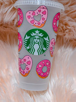 Starbucks Cup - Love Donuts Valentine